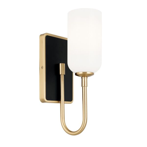 Kichler Lighting - Solia - KL-SOLIA-1W-CPZB - Light Bronze Black Opal Glass IP44 Bathroom Wall Light