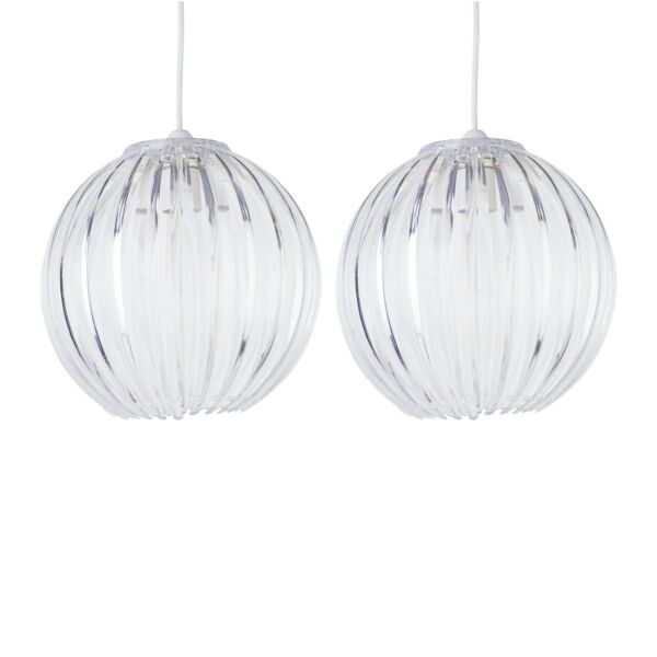 Set of 2 Craw - Clear Acrylic Pendant Shades