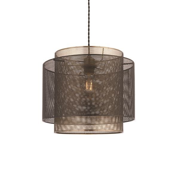 Endon Lighting - Plexus - 72829 - Black Antique Brass Easy Fit Metal Pendant Shade