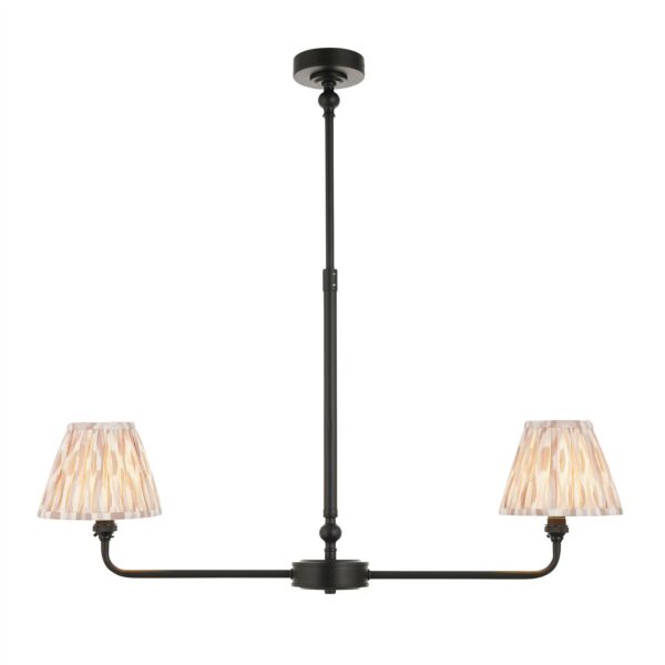Endon Lighting - Lille - 118073 - Black Neutral 2 Light Bar Ceiling Pendant Light