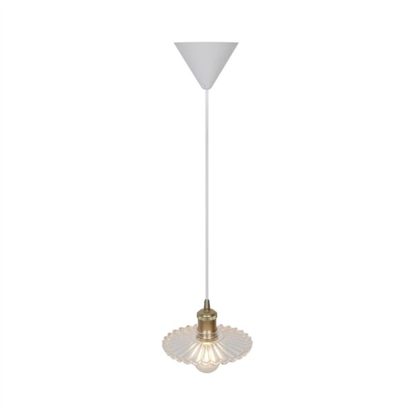 Nordlux - Torina 20 - 2213173000 - White Clear Ribbed Glass Ceiling Pendant Light