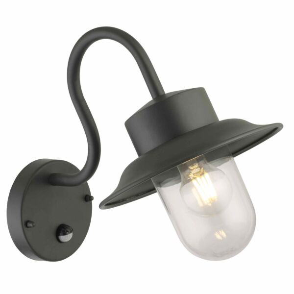 Montford - Black Motion Sensor Outdoor Wall Light