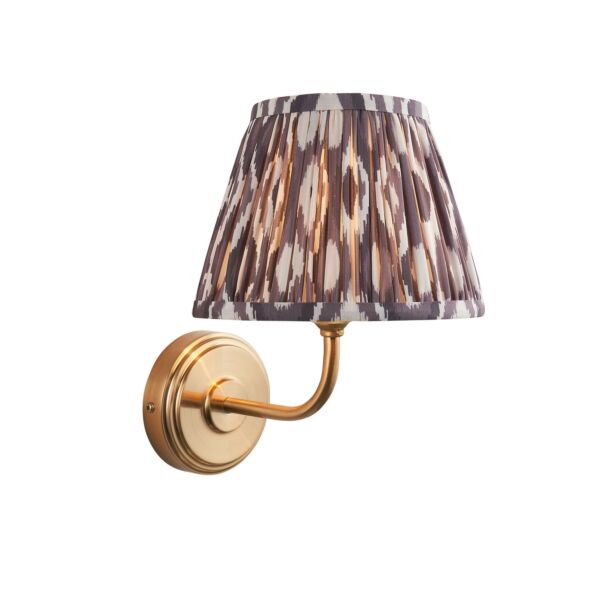 Endon Lighting - Step Arc & Ikat 20cm - 116052 - Aged Brass Grey Wall Light