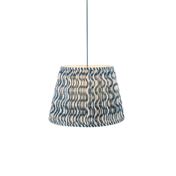 Endon Lighting - Eltham - 117289 - Aged Brass Blue Ceiling Pendant Light