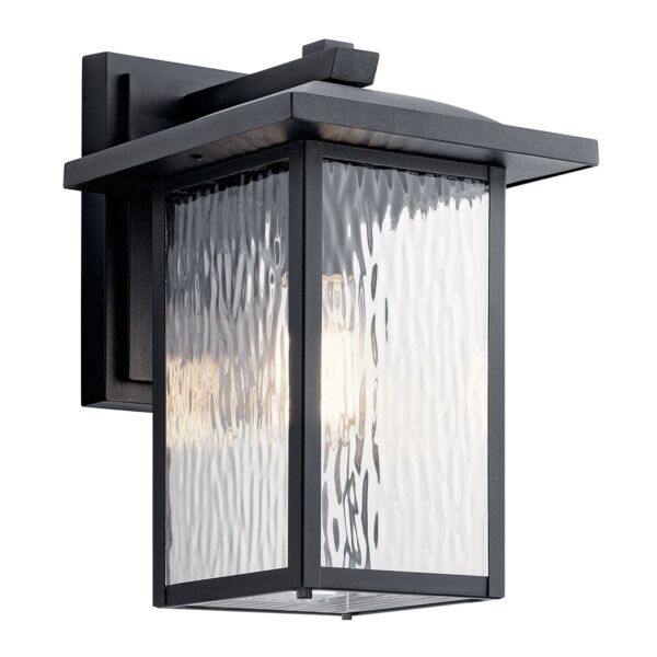 Kichler Lighting - Cappanna - KL-CAPPANNA-M-BKT - Black Clear Glass IP44 Outdoor Wall Light