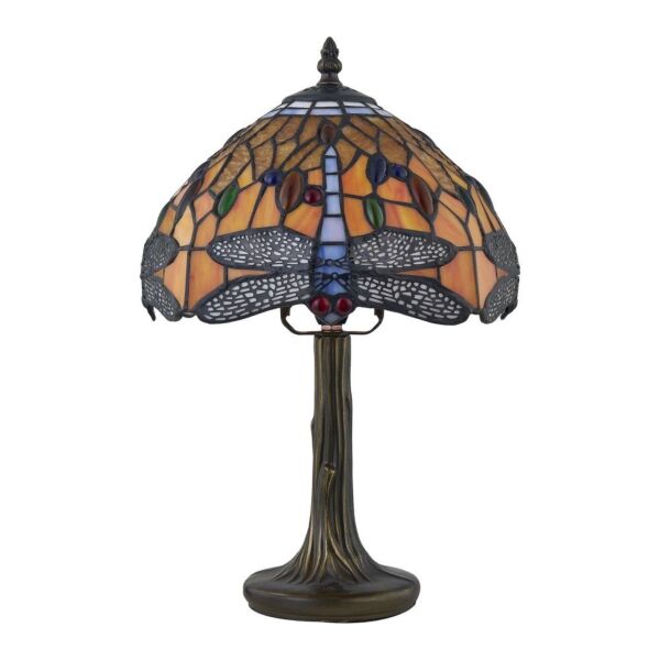 Chaplin - Orange Tiffany Dragonfly 39cm Table Lamp