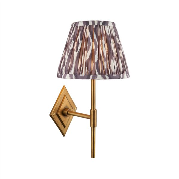 Endon Lighting - Diamond - 114161 - Antique Brass Grey Wall Light
