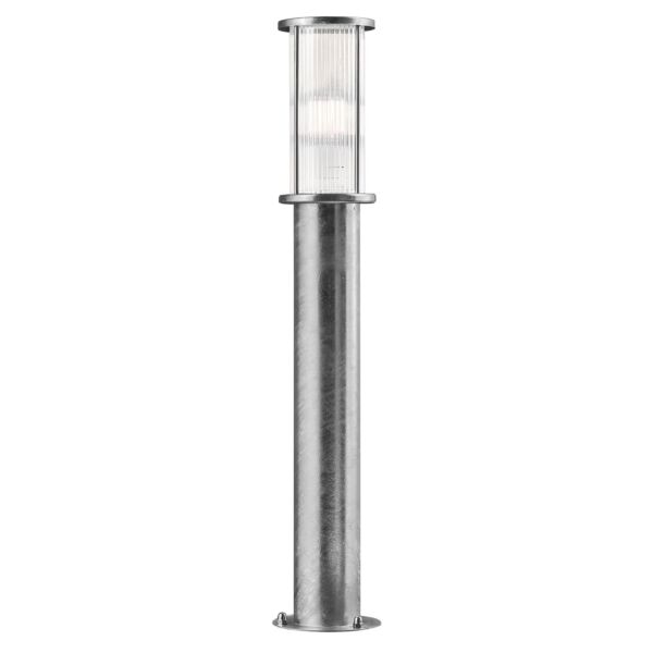 Nordlux - Linton - 2218308031 - Galvanized Steel Clear Ribbed Glass IP54 Outdoor Post Light