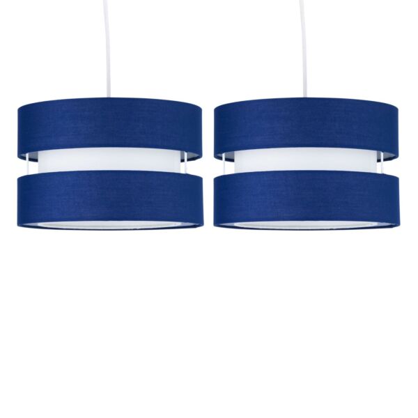 Set of  2 Benni - Navy Blue 26cm Pendant Shades