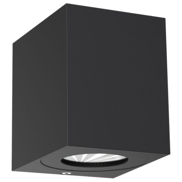 Nordlux - Canto - 49711203 - LED Black Clear Ribbed Glass 2 Light IP44 Outdoor Wall Washer Light
