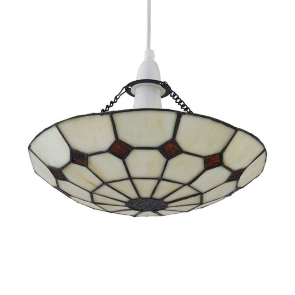 Torbay - Tiffany Cream Uplight Easy Fit Pendant Shade