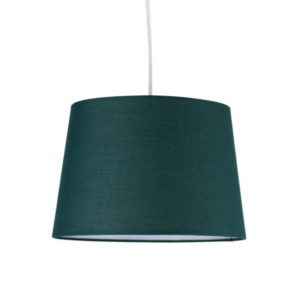 Dark Green Cotton 28cm Tapered Cylinder Pendant or Lamp Shade