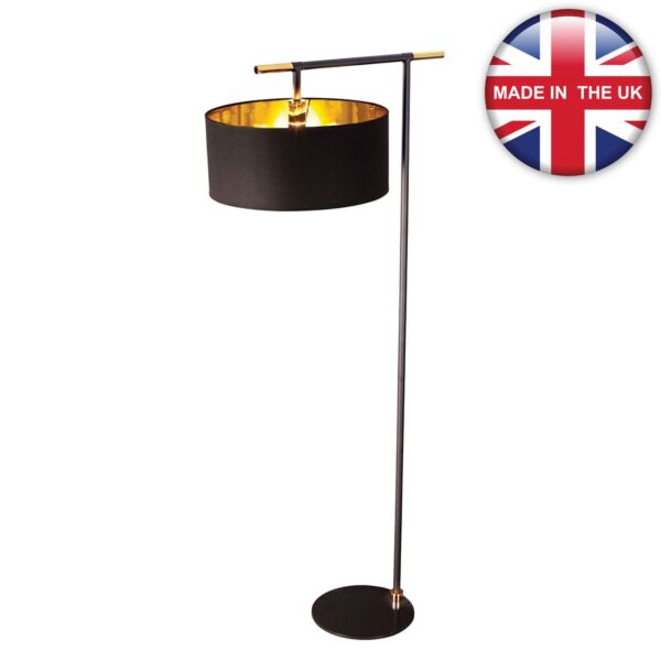 Elstead Lighting - Balance - BALANCE-FL-BKPB - Black Brass Floor Lamp