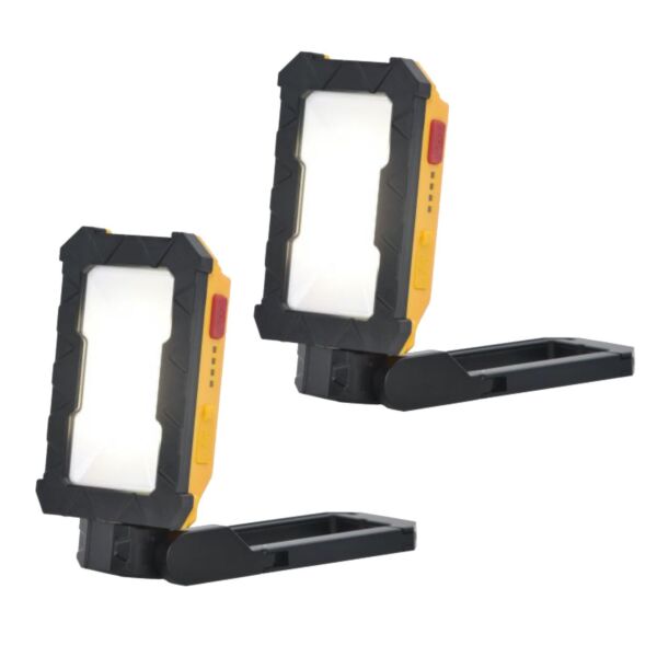 Set of 2 Peni - LED Yellow Clear IP54 Outdoor Portable Lamps