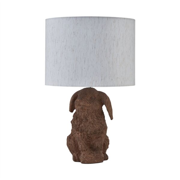 Lily - Bunny Table Lamp With Oatmeal Linen Shade