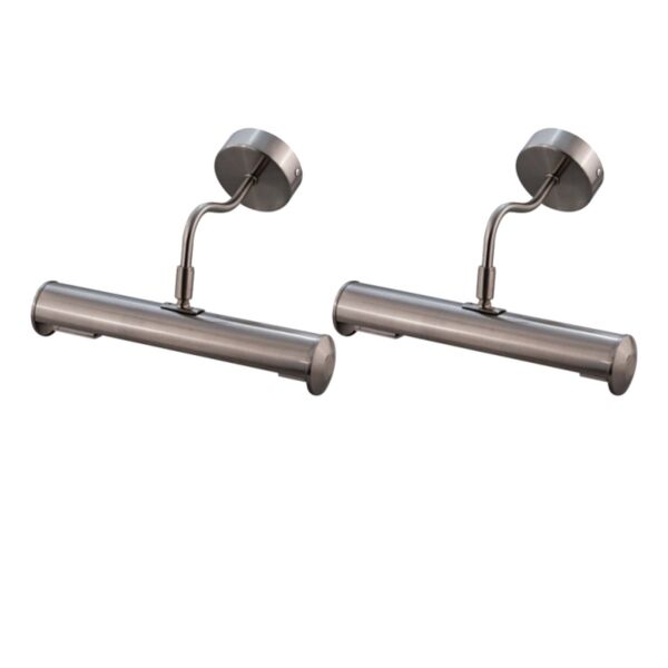 Set of 2 Aston - Satin Chrome 280mm Picture Lights