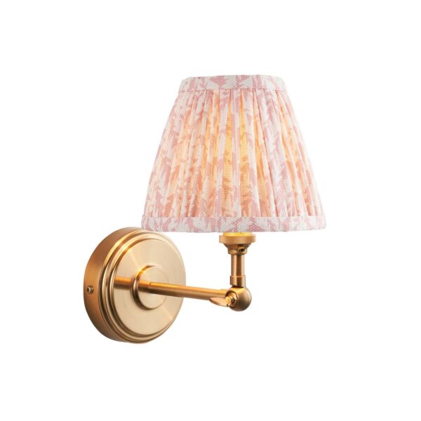 Endon Lighting - Step Wing & Leaf 16cm - 115779 - Aged Brass Peach Wall Light