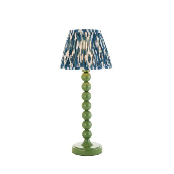 Endon Lighting - Higgledy & Ikat 20cm - 116258 - White Blue Table Lamp With Shade