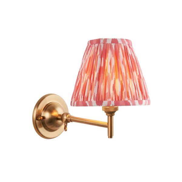 Endon Lighting - Dome Fold & Ikat 16cm - 115640 - Aged Brass Pink Wall Light