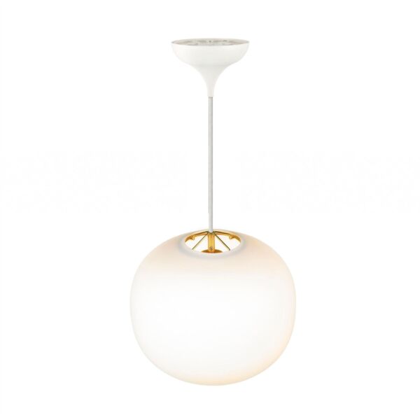 Nordlux - Navone - 2220433001 - White Brushed Brass Opal Glass Ceiling Pendant Light
