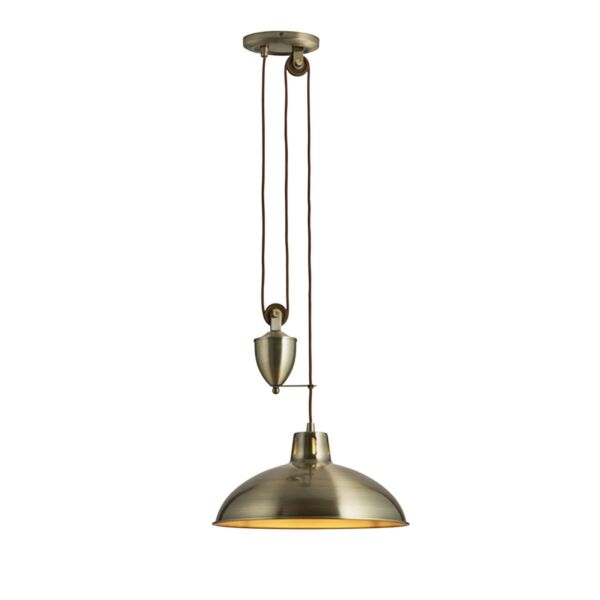 Endon Lighting - Polka - POLKA-AB - Antique Brass Ceiling Pendant Light
