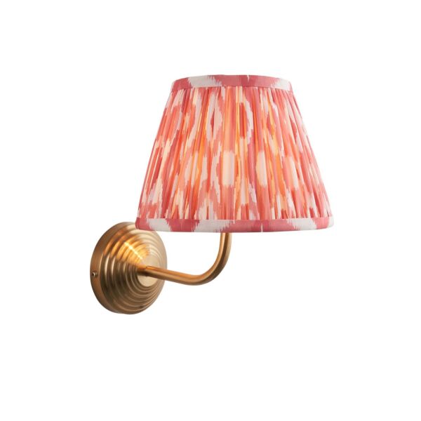 Endon Lighting - Obelisk Arc & Ikat 20cm - 115999 - Aged Brass Pink Wall Light