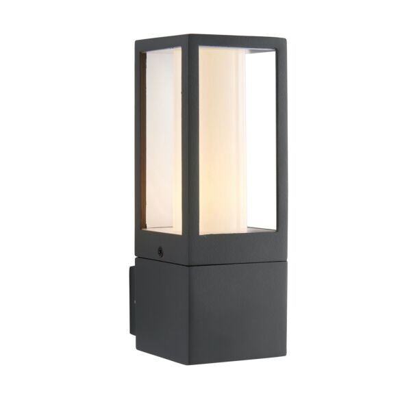Saxby Lighting - Lantern - 99548 - Grey Opal IP44 Outdoor Wall Light