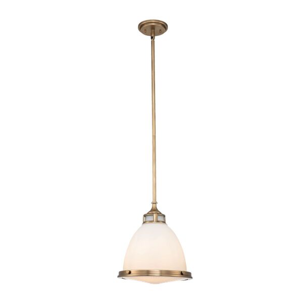 Hinkley Lighting - Amelia - HK-AMELIA-P-M-HB - Heritage Brass Opal Glass Ceiling Pendant Light