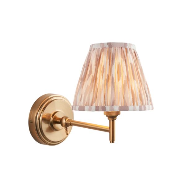Endon Lighting - Step Fold & Ikat 16cm - 115804 - Aged Brass Neutral Wall Light