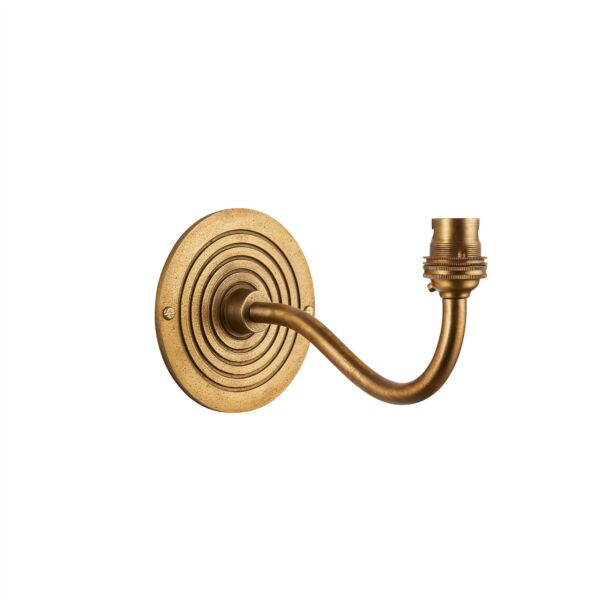 Endon Lighting - Ripple Curve - 113593 - Antique Brass Wall Light