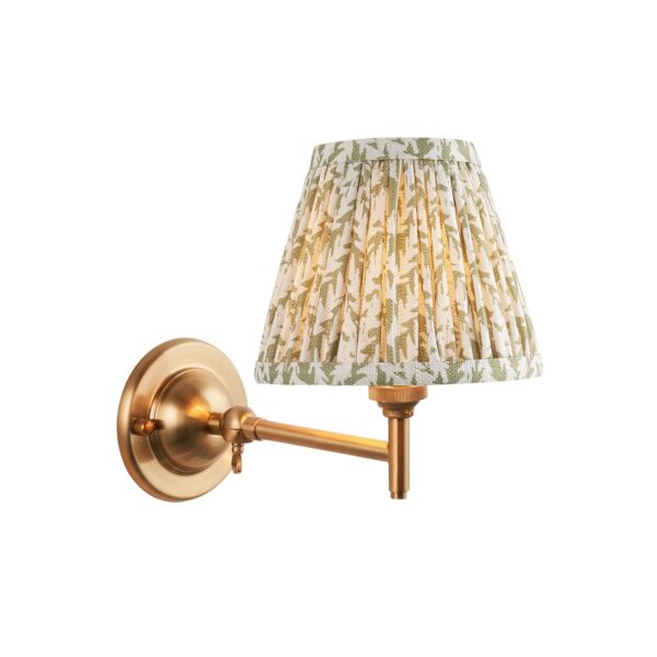 Endon Lighting - Dome Fold & Leaf 16cm - 115641 - Aged Brass Green Wall Light