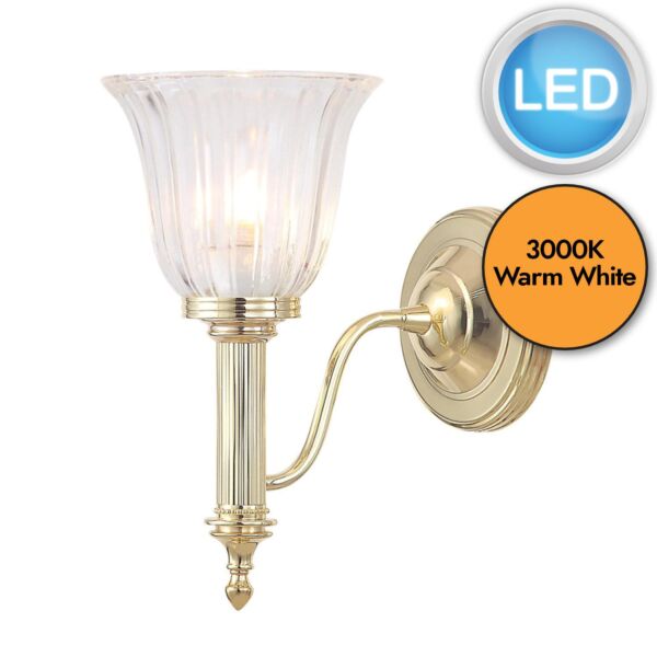 Elstead - Carroll BATH-CARROLL1-PB Wall Light
