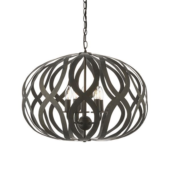 Endon Lighting - Sirolo - 81752 - Antique Bronze 5 Light Ceiling Pendant Light