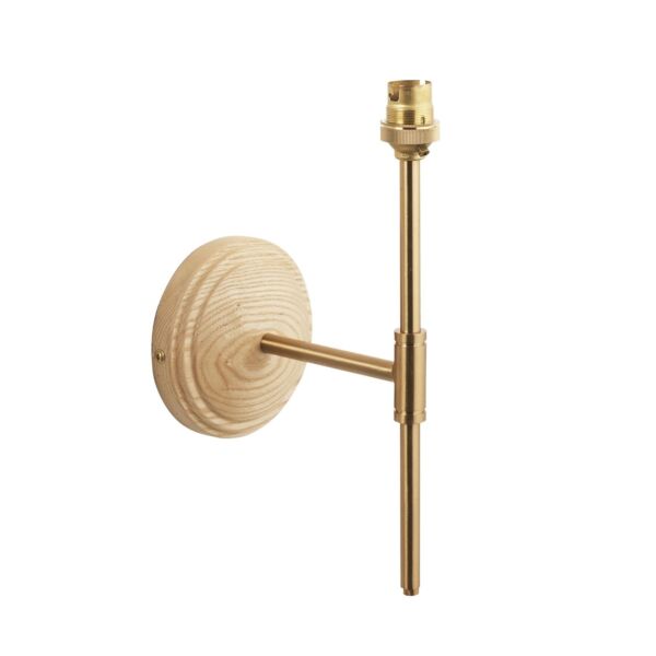 Endon Lighting - Wood T Bar - 115078 - Ash Wood Aged Brass Wall Light
