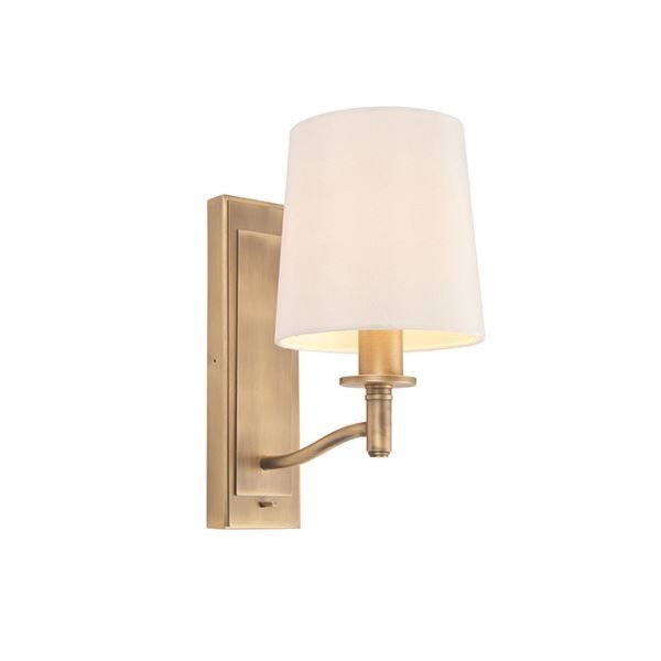 Endon Lighting - Ortona - 70246 - Antique Brass White Wall Light