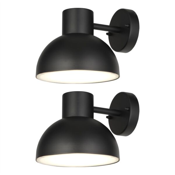 Set of 2 Arkle - Black IP44 Outdoor Wall Lights