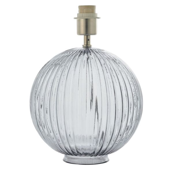 Endon Lighting - Jemma - 82114 - Smoked Glass Satin Nickel Base Only Table Lamp