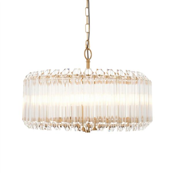 Endon Lighting - Valentina - 117515 - Aged Brass Clear Glass 5 Light Ceiling Pendant Light