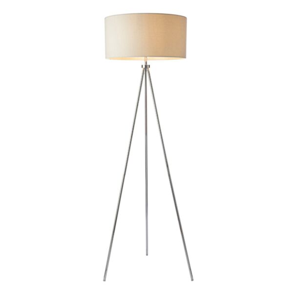 Endon Lighting - Tri - 73145 - Chrome Ivory Tripod Floor Lamp