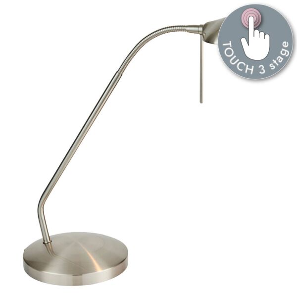 Endon Lighting - Hackney - 656-TL-SC - Chrome Touch Task Table Lamp