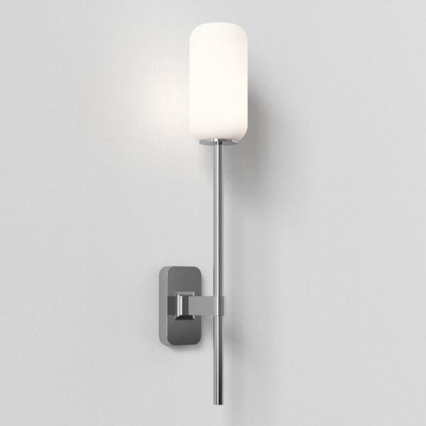 Astro Lighting - Tacoma Single Grande 1429003 & 5036009 - IP44 Polished Chrome Wall Light with Opal Reed Glass Shade