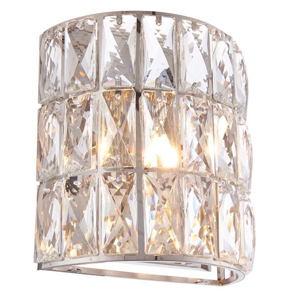 Endon Lighting - Verina - 76515 - Clear Crystal Glass Chrome Wall Washer Light