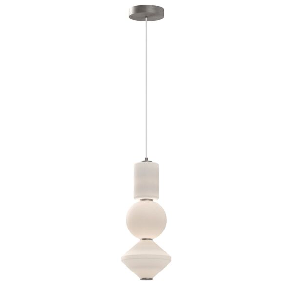 Elstead Lighting - Bijou - ALM-BIJOU-P3-PN - LED Brushed Nickel Opal Glass Ceiling Pendant Light