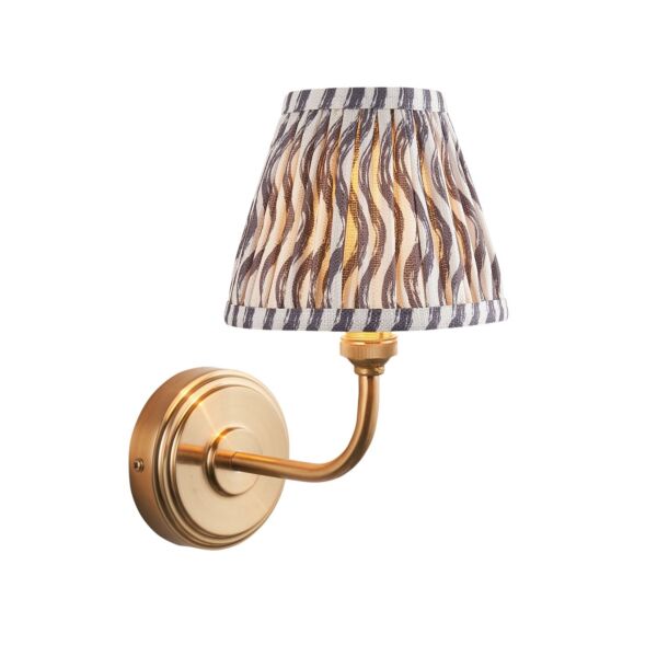 Endon Lighting - Step Arc & Ripple 16cm - 115748 - Aged Brass Grey Wall Light