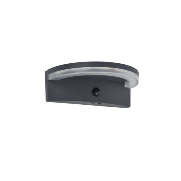Lutec - Vyzor - 6915701335 - LED Dark Grey Frosted Glass IP44 Solar Outdoor Wall Washer Light