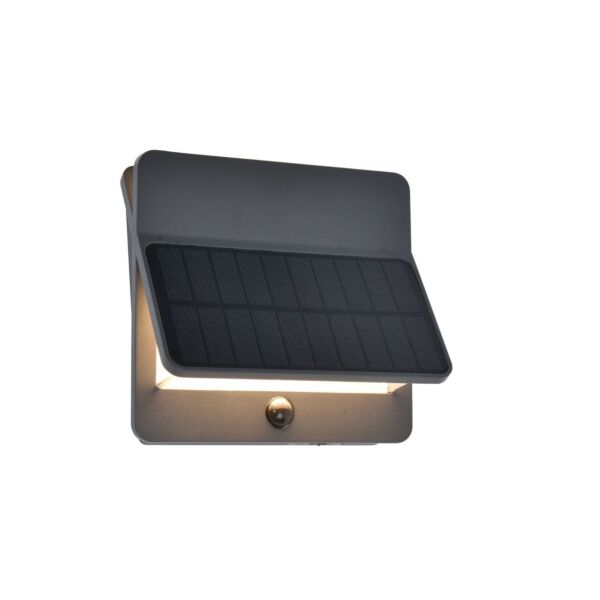Lutec - Aleta - 6915401118 - LED Dark Grey Clear 2 Light IP54 Solar Outdoor Wall Washer Light