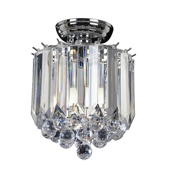 Endon Lighting - Fargo - FARGO-CH - Chrome Clear 2 Light Flush Ceiling Light