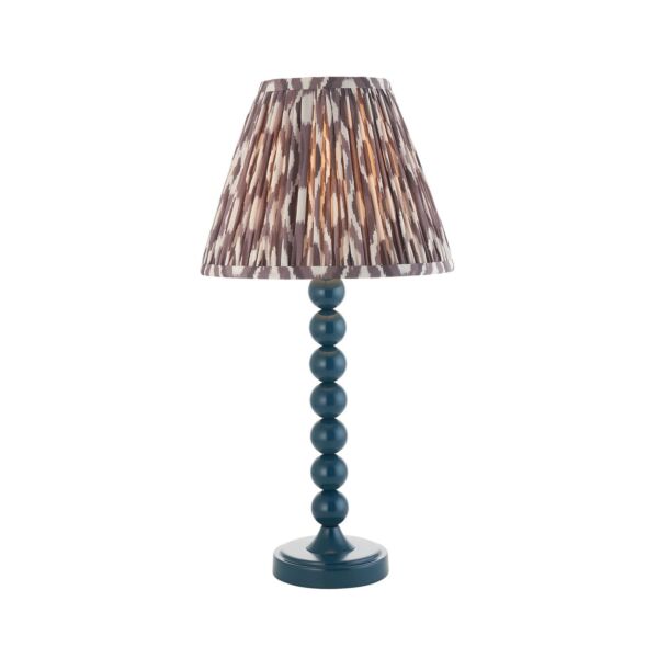 Endon Lighting - Higgledy & Ikat 25cm - 114720 - Blue Grey Table Lamp With Shade