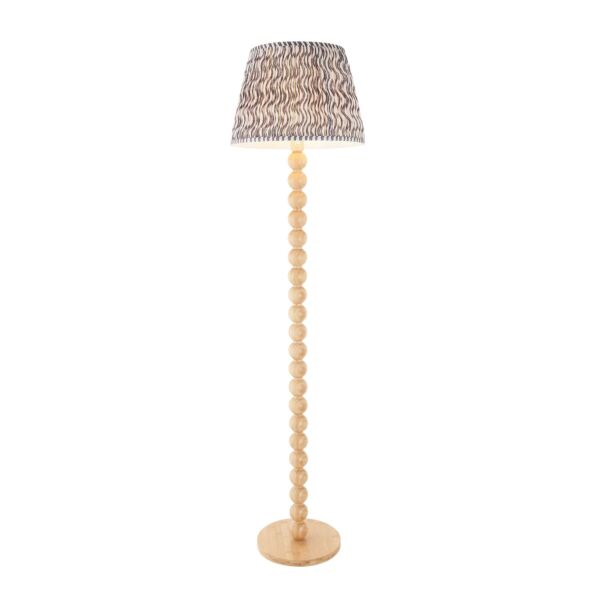Endon Lighting - Cane & Ripple 40cm - 114341 - Natural Bamboo Grey Floor Lamp