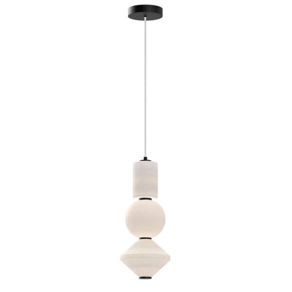 Elstead Lighting - Bijou - ALM-BIJOU-P3-MB - LED Black Opal Glass Ceiling Pendant Light